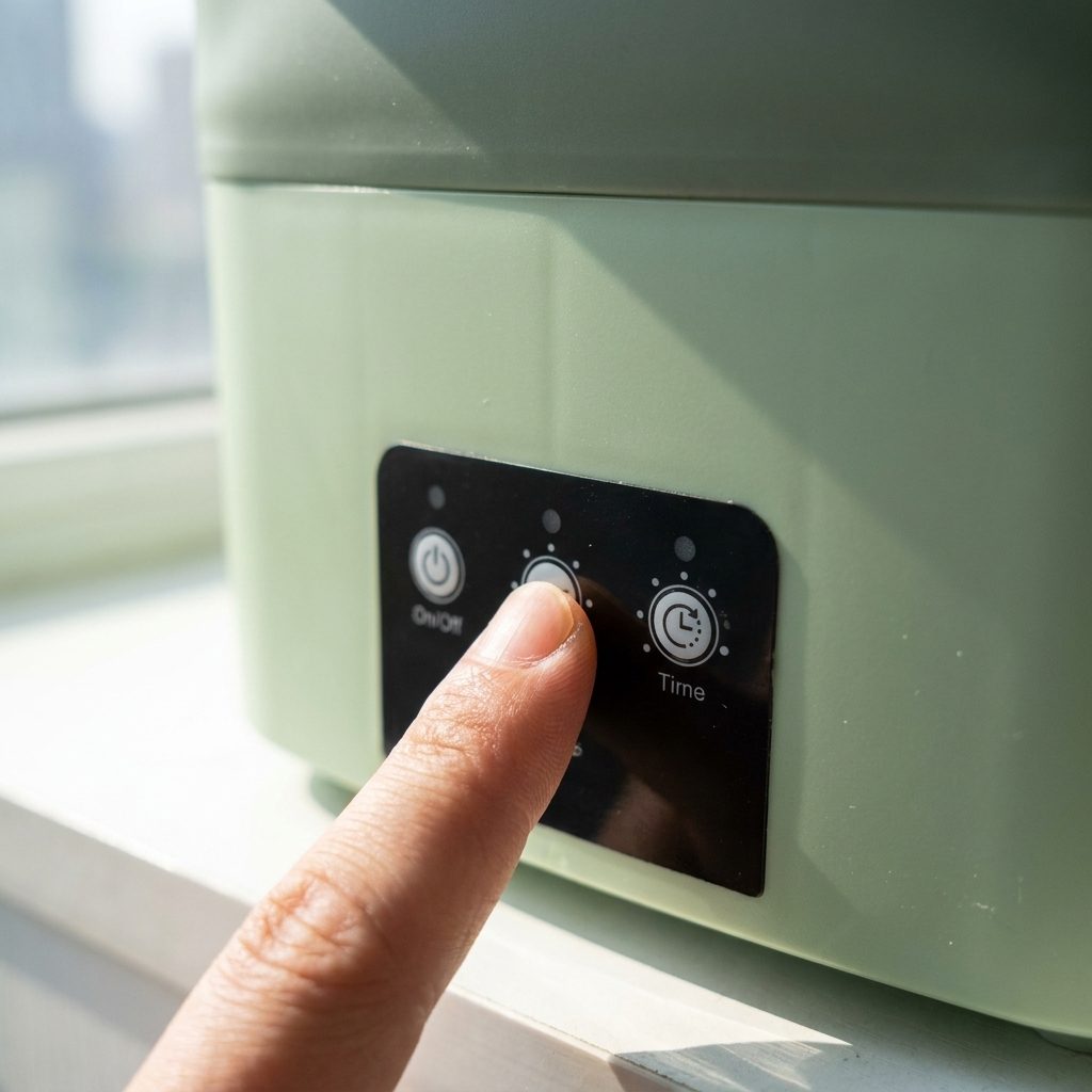 Close-up of the one-touch control panel